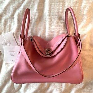 *RARE* Pink Hermés Lindy 26cm Bubblegum Bag Swift